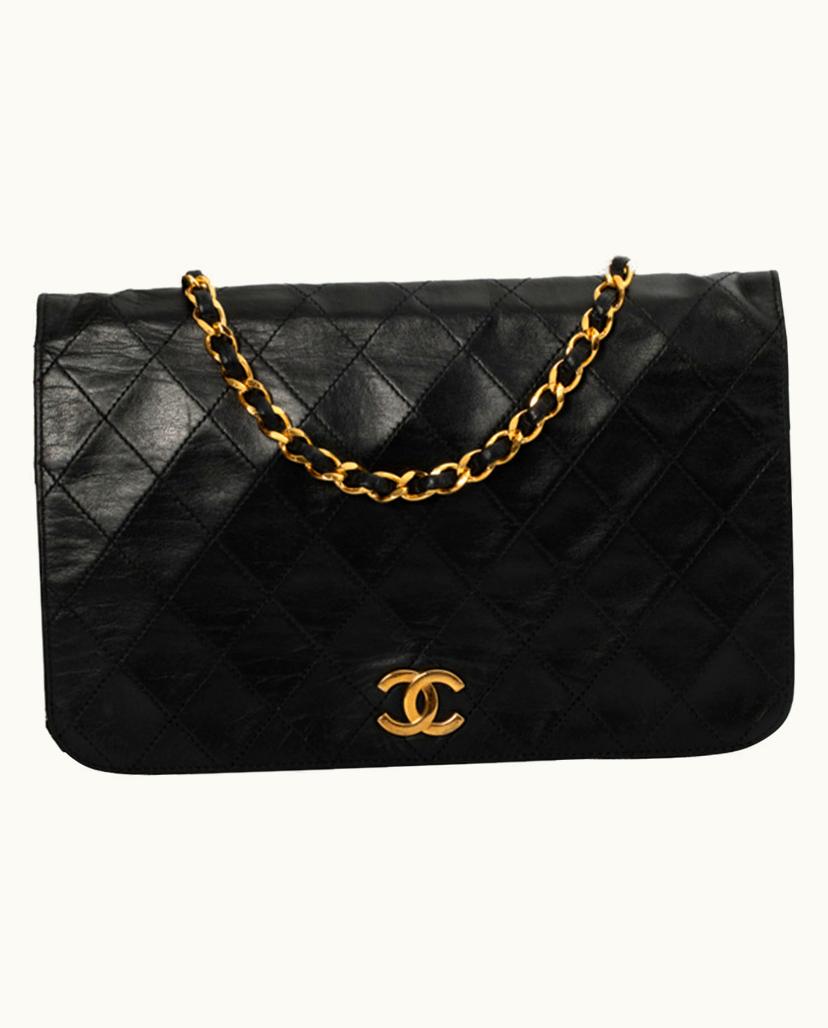 Chanel Chanel Timeless Women's Handbag Leather Black & Red