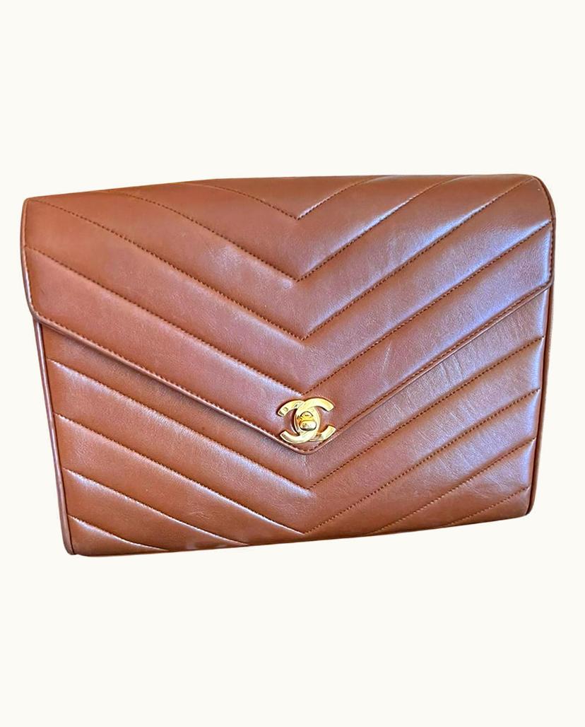 Chanel Chanel Classic Flap Bag Leather In Ochre with Removable Chain Straps