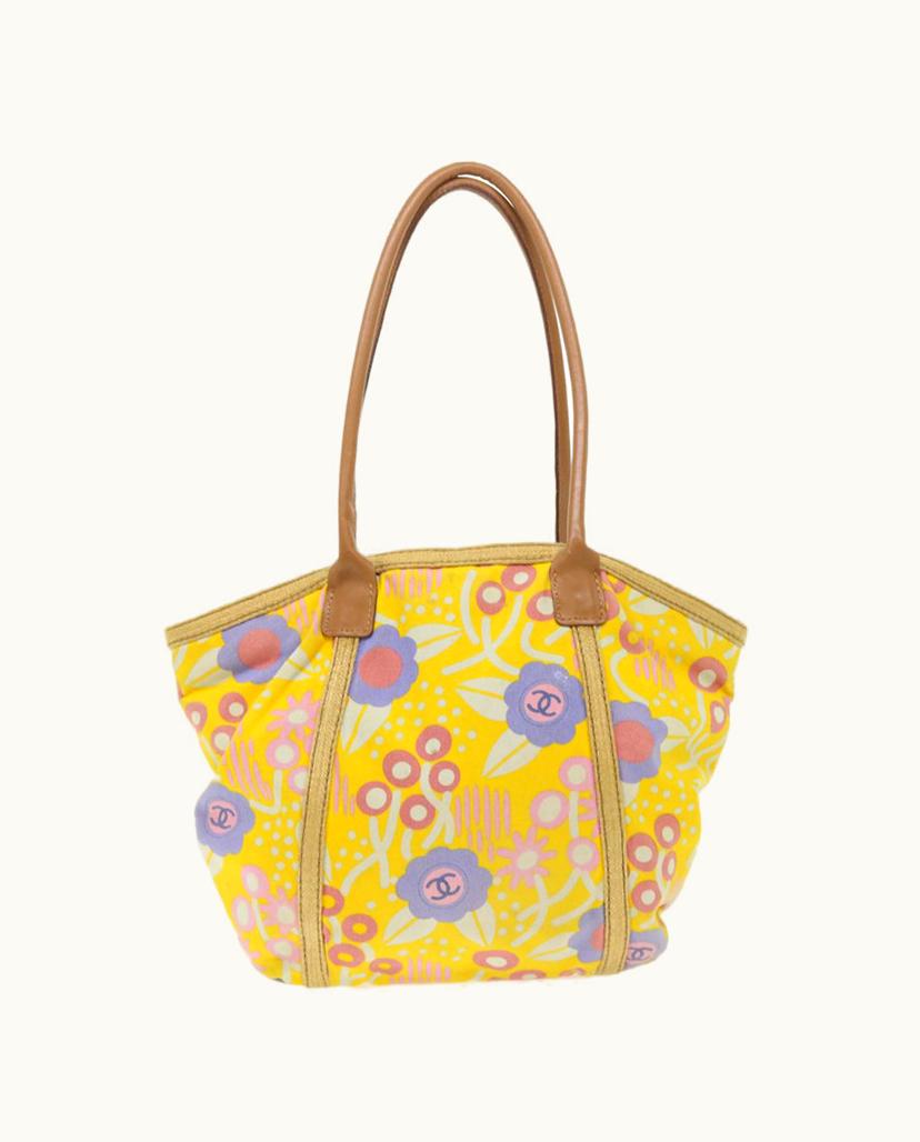 Chanel Chanel Women's Coco Cabas Canvas In Yellow