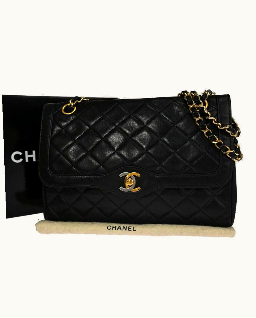Chanel Chanel Matelassée Flap Bag Leather Black