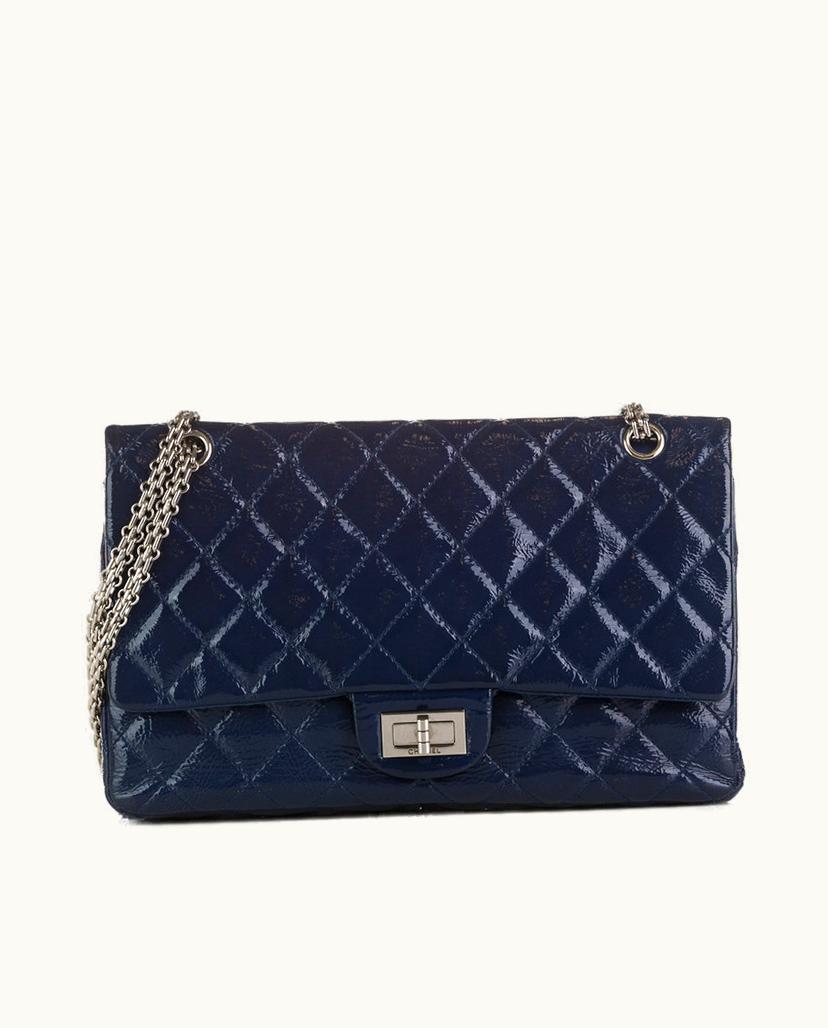 Chanel Chanel Reissue Double Flap Bag Patent Leather Blue