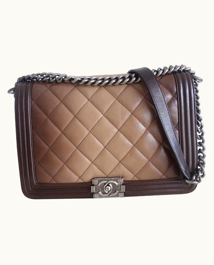 Chanel Chanel Women's Boy Large Leather In Brown