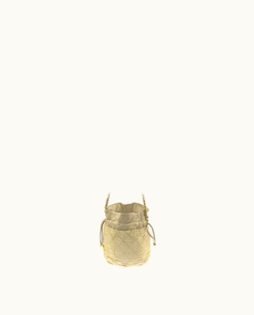 Chanel Chanel Women's Bucket Bag Leather In Beige
