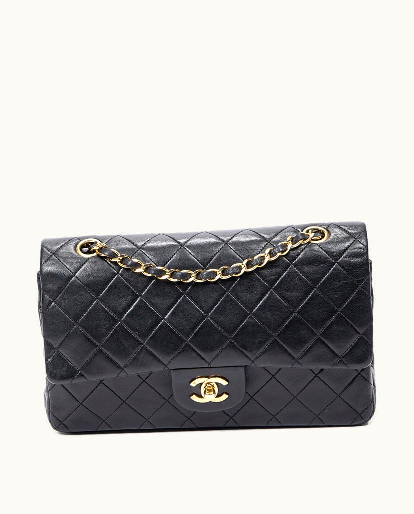 Chanel Chanel Double Flap Shoulder Bag Classic 26 Calfskin Black