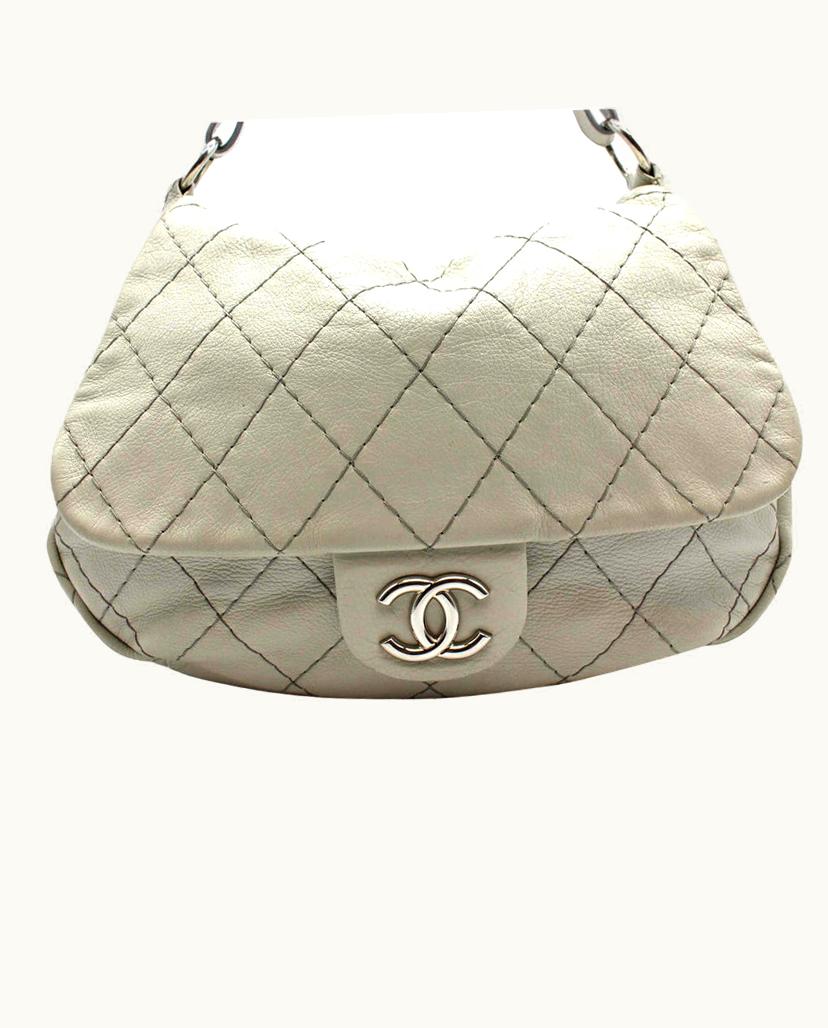 Chanel Chanel Women's Shopping Bag Leather In Soft Gray