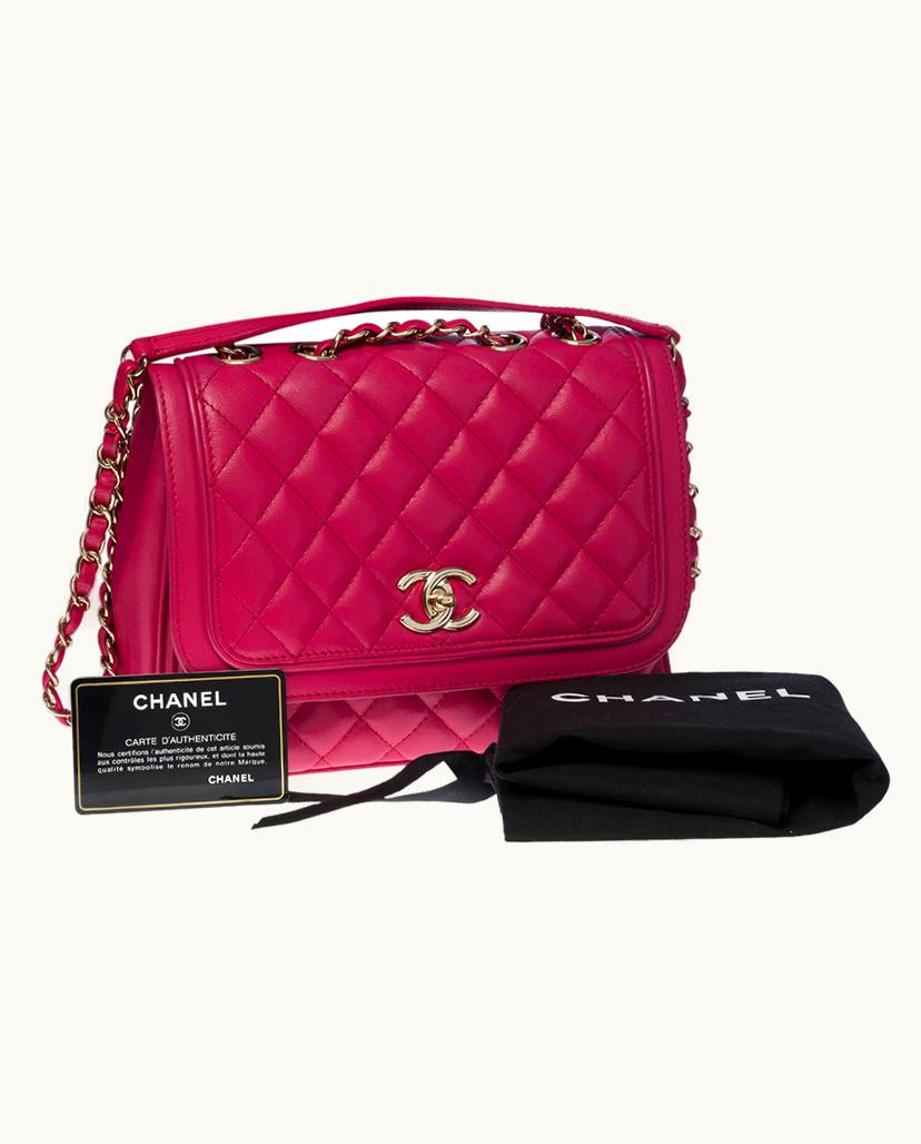 Chanel Chanel Classic Flap Bag Quilted Lambskin Ruby Pink