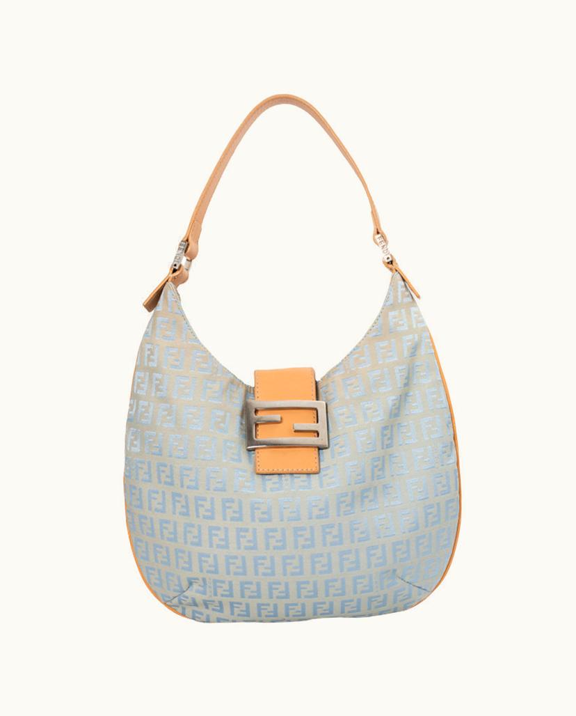 Fendi Fendi Women's Mamma Baguette Jeans Fabric In Blue