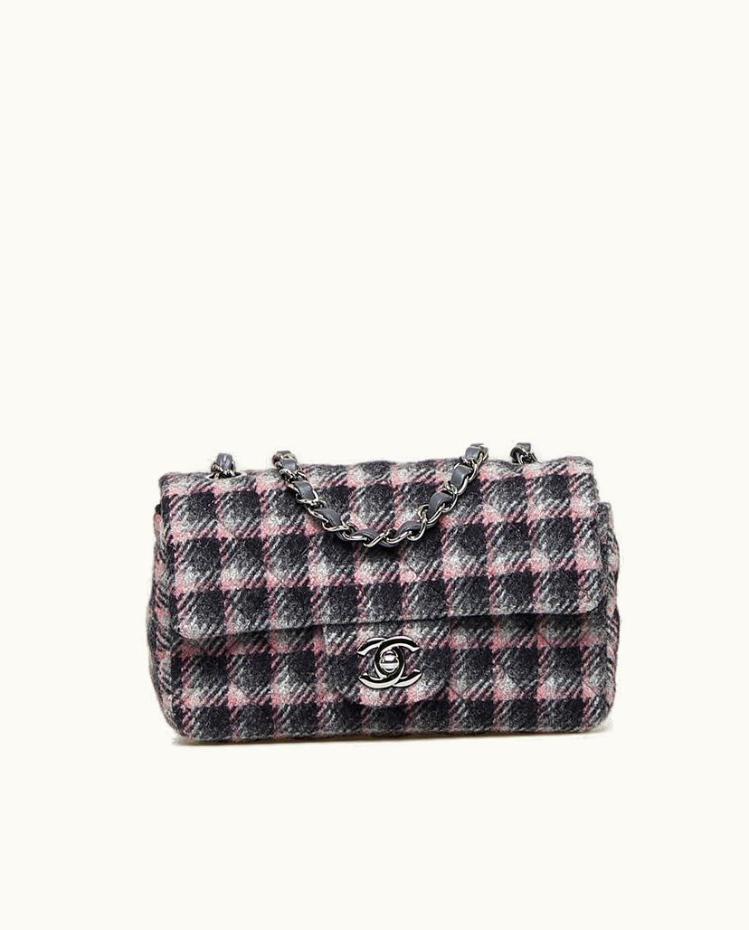 Chanel Chanel Women's Crossbody Bag Wool & Tweed In Black
