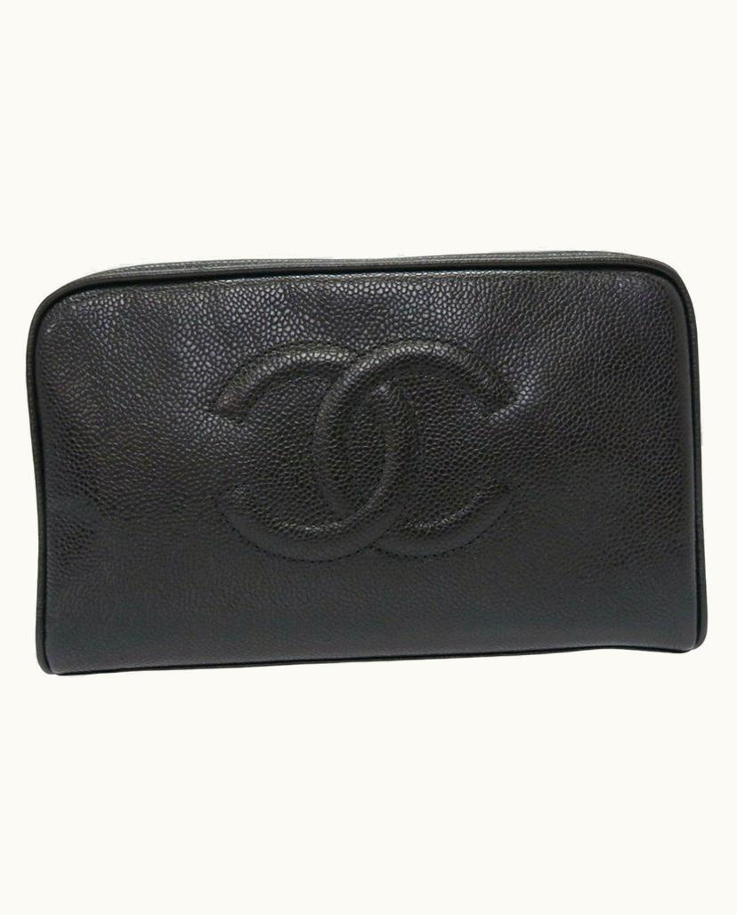 Chanel Chanel CC Clutch Bag Leather In Black