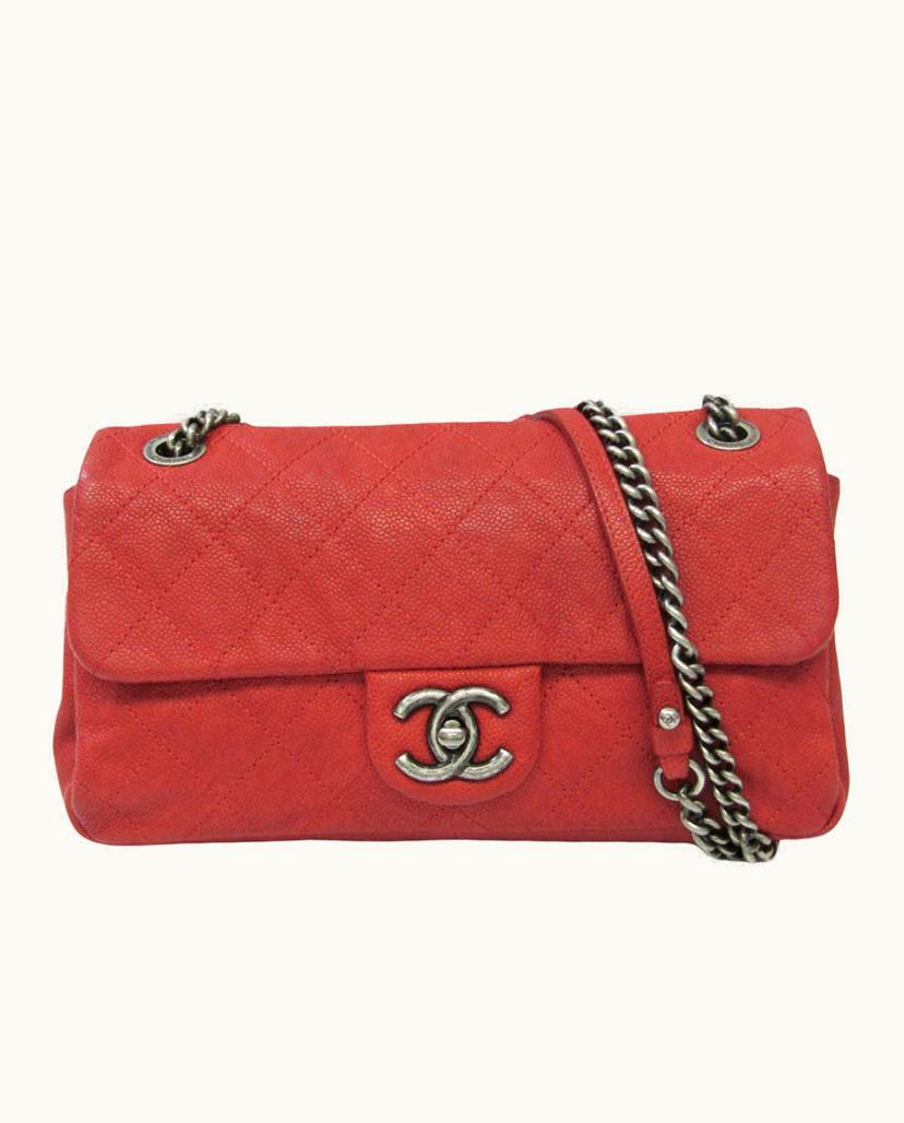 Chanel Chanel Matelassé Caviar Skin Shoulder Bag Red