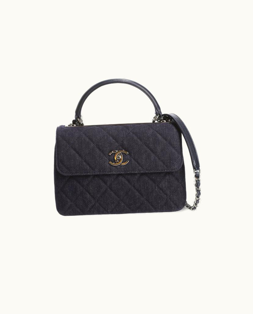 Chanel Chanel Women's Flap Bag Top Handle Jeans Fabric