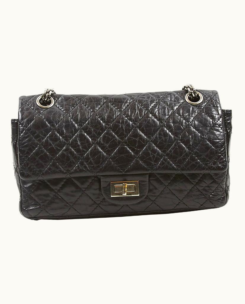 Chanel Chanel 2.55 Quilted Leather Bag in Black