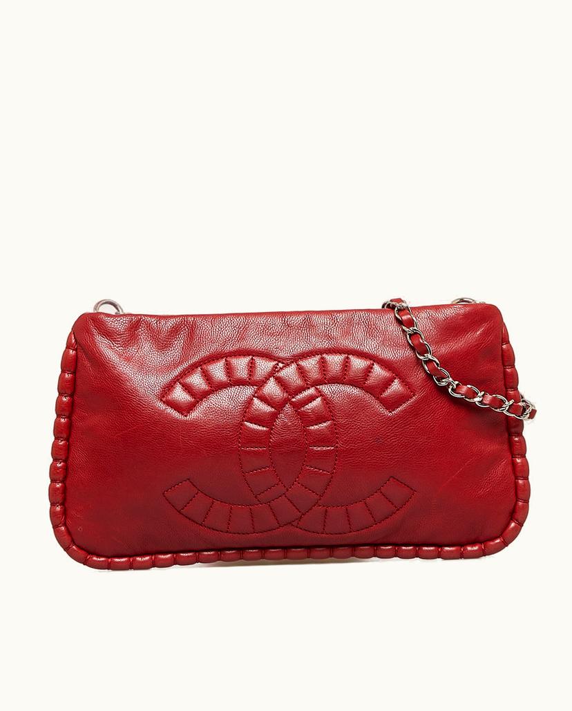 Chanel Chanel Paris-Shanghai On the Bund Pochette Leather In Red