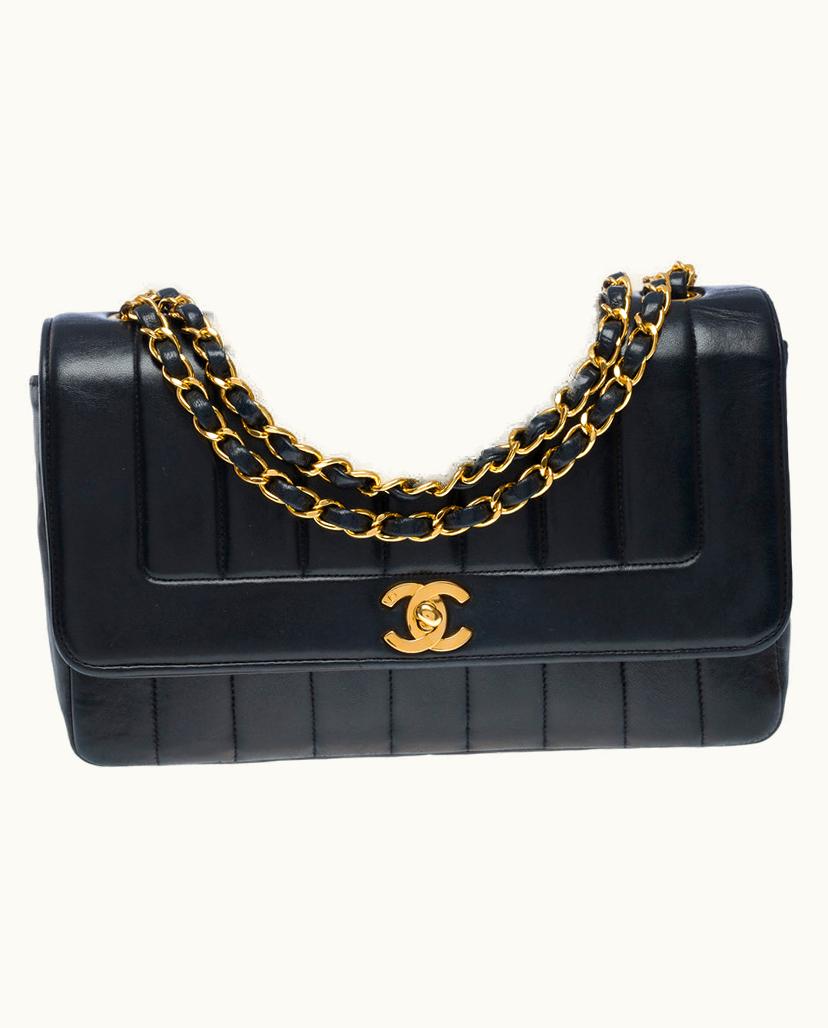 Chanel Chanel Diana Flap Bag Quilted Lamb Leather Black