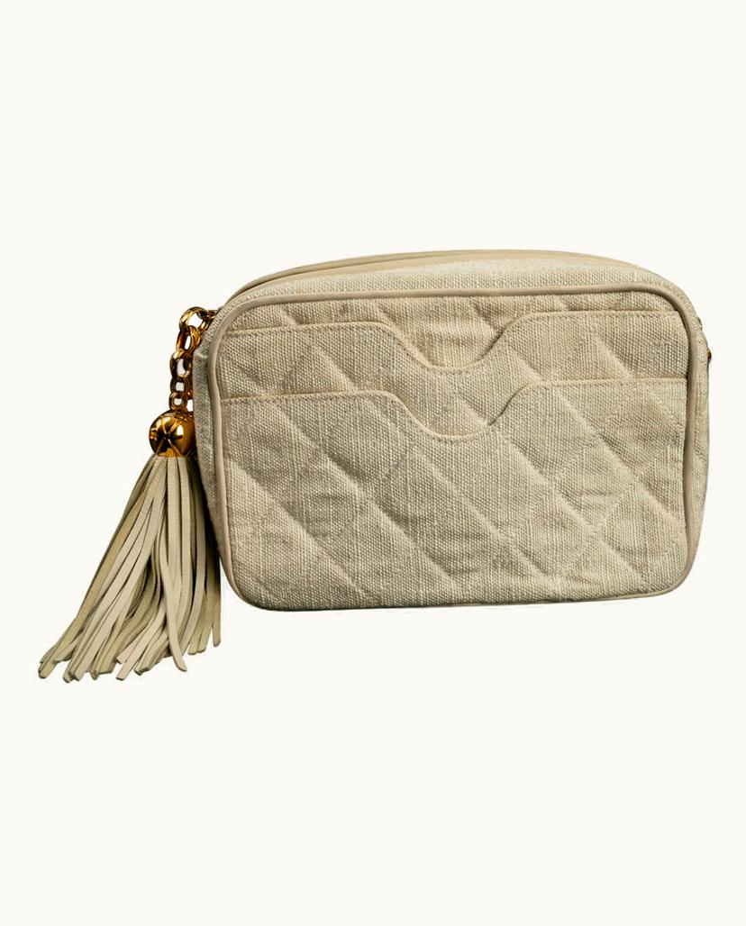 Chanel Chanel Women's Shoulder Bag Cotton In White