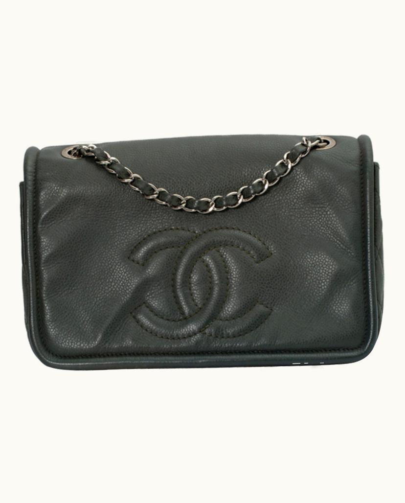 Chanel Chanel Caviar Flap Bag Leather In Gray
