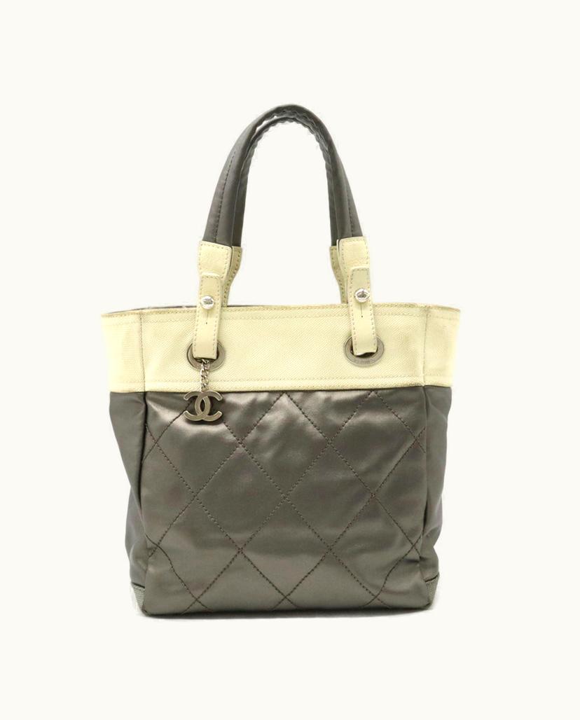 Chanel Chanel Biarritz Leather Tote Bag Silver