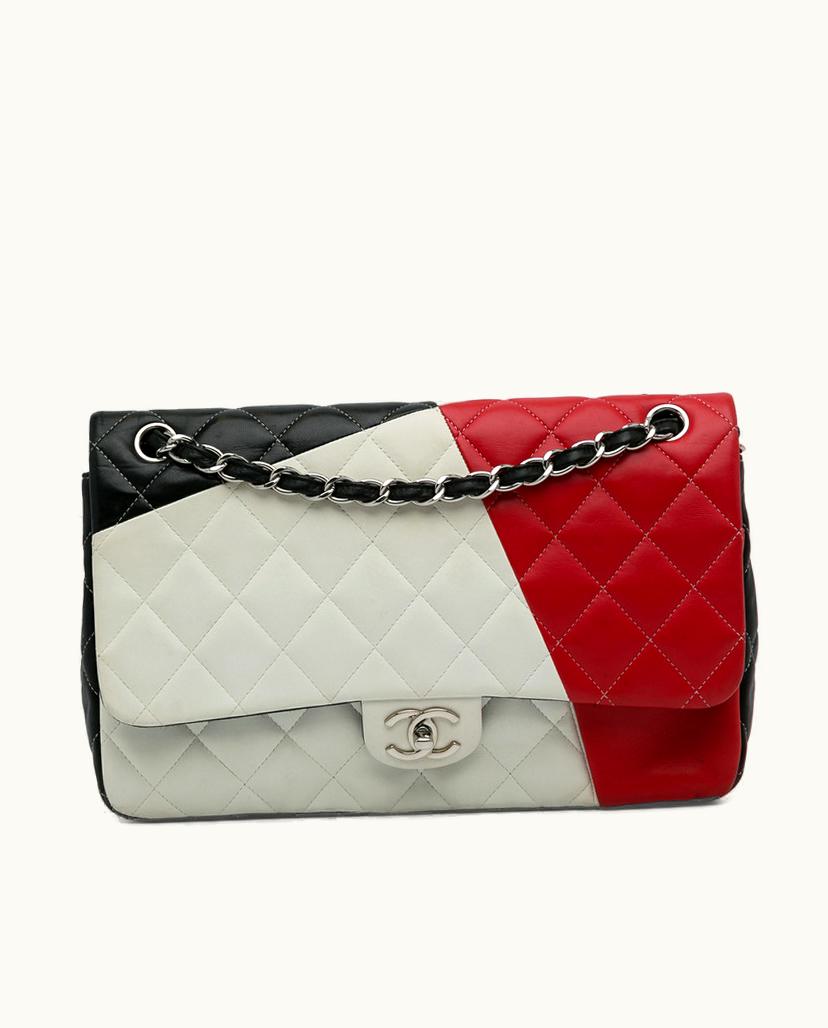 Chanel Chanel Jumbo Classic Flap Bag Leather Shoulder Bag White