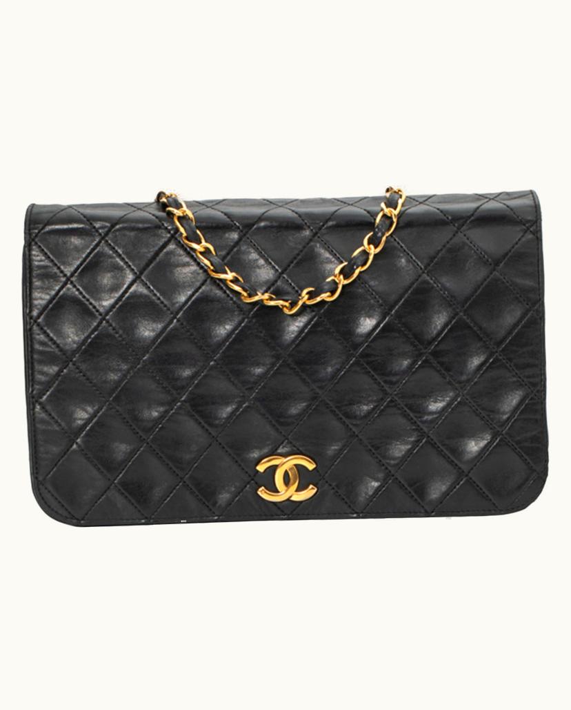 Chanel Chanel Timeless Flap Bag Leather In Burgundy & Gold