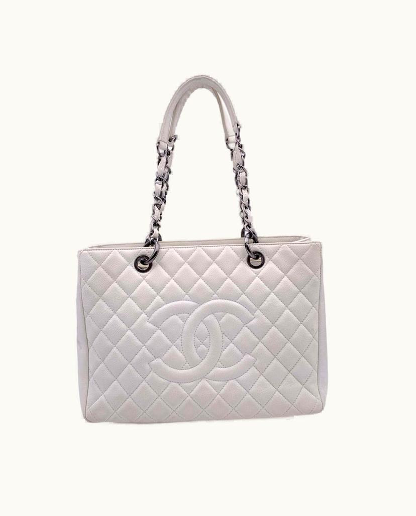 Chanel Chanel Chain Strap Shoulder Bag Cloth In White