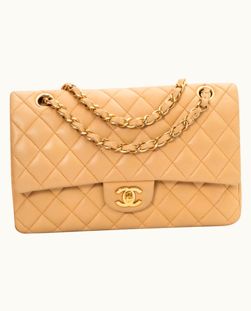 Chanel Chanel Timeless Women's Flap Bag Leather In Beige
