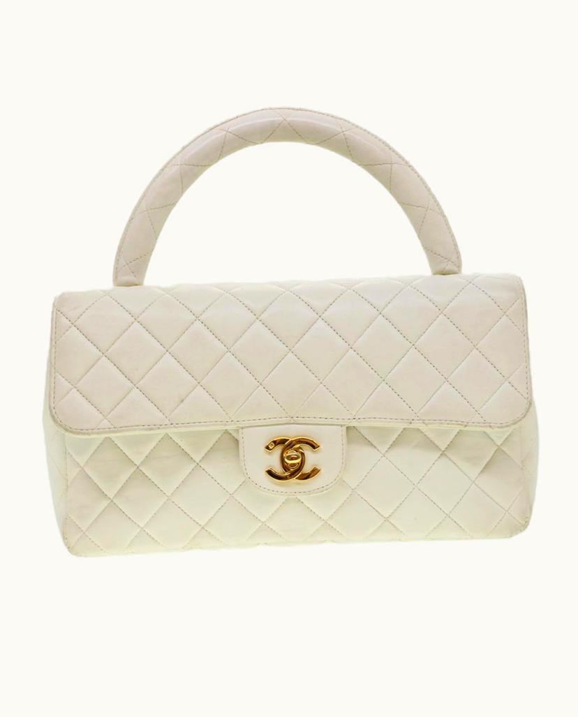 Chanel Chanel Classic Flap Bag Leather Handbag White