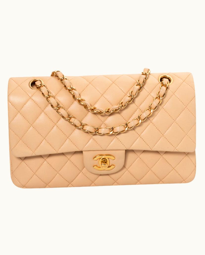 Chanel Chanel Timeless Leather Flap Bag Beige