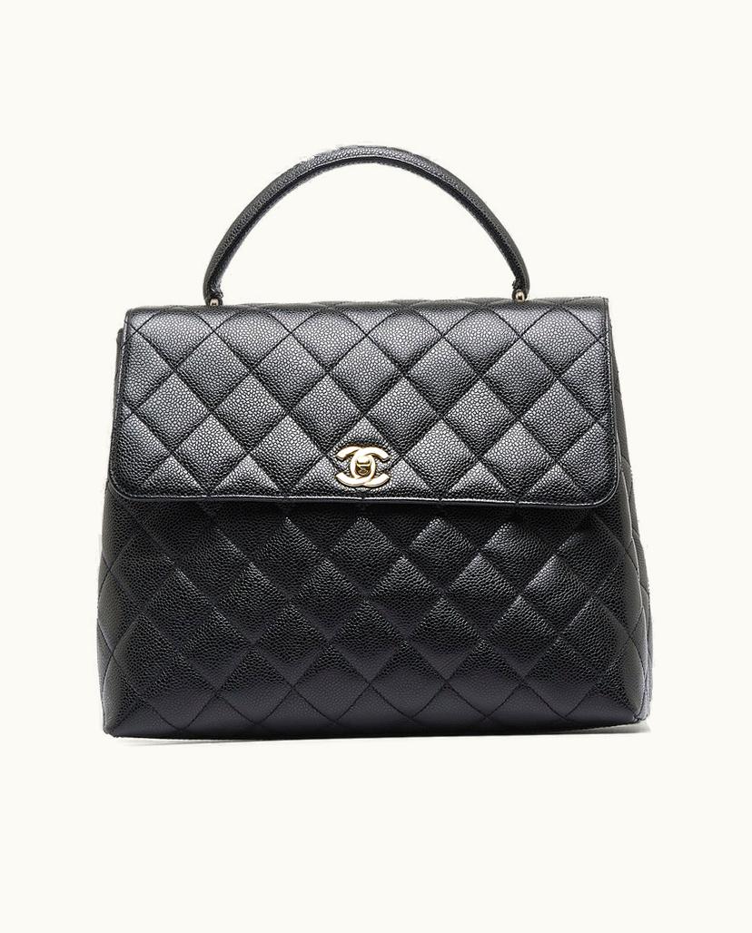 Chanel Chanel Caviar Kelly Top Handle Bag Black