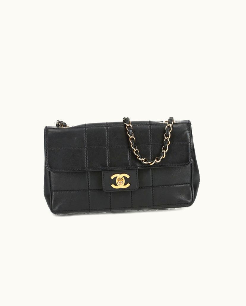Chanel CHANEL Quilted Flap Bag Lambskin Shoulder Bag Black