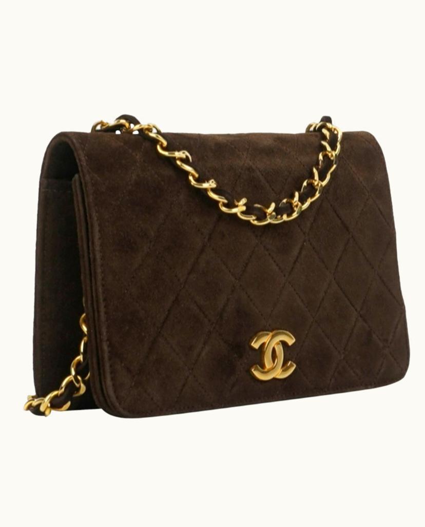 Chanel Chanel Women's Flap Bag Suede In Brown