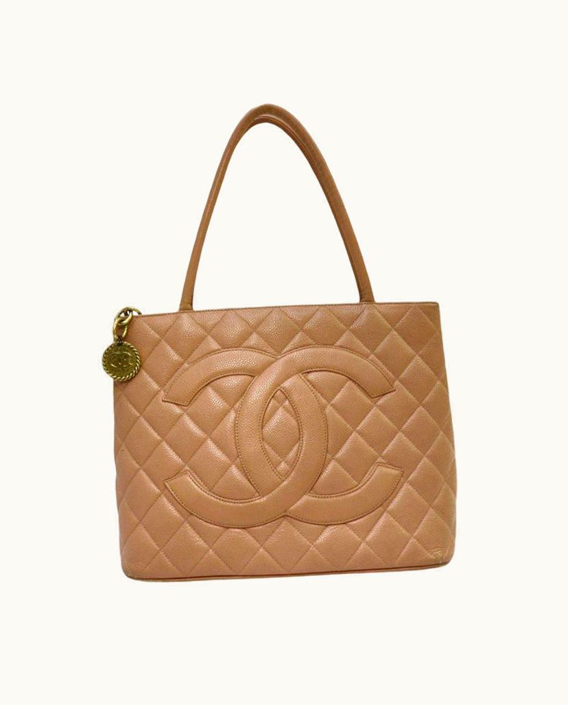 Chanel Chanel Medaillon Tote Handbag Pink Leather