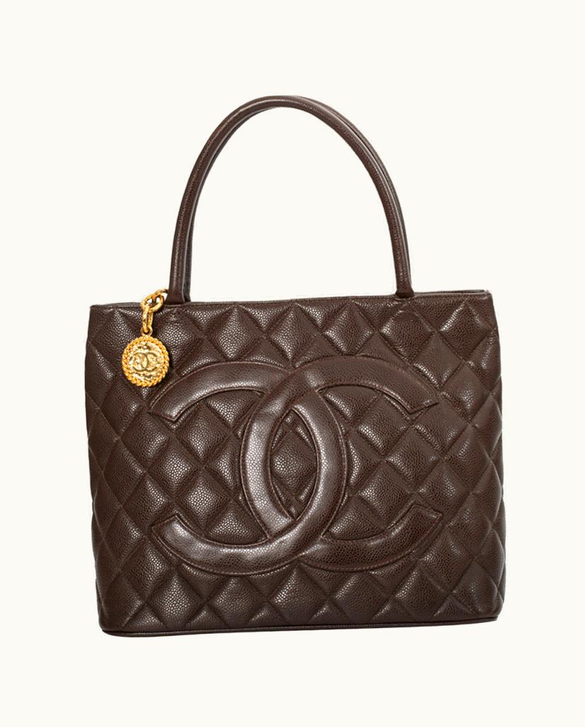 Chanel Chanel Medaillon Leather Shoulder Bag in Brown