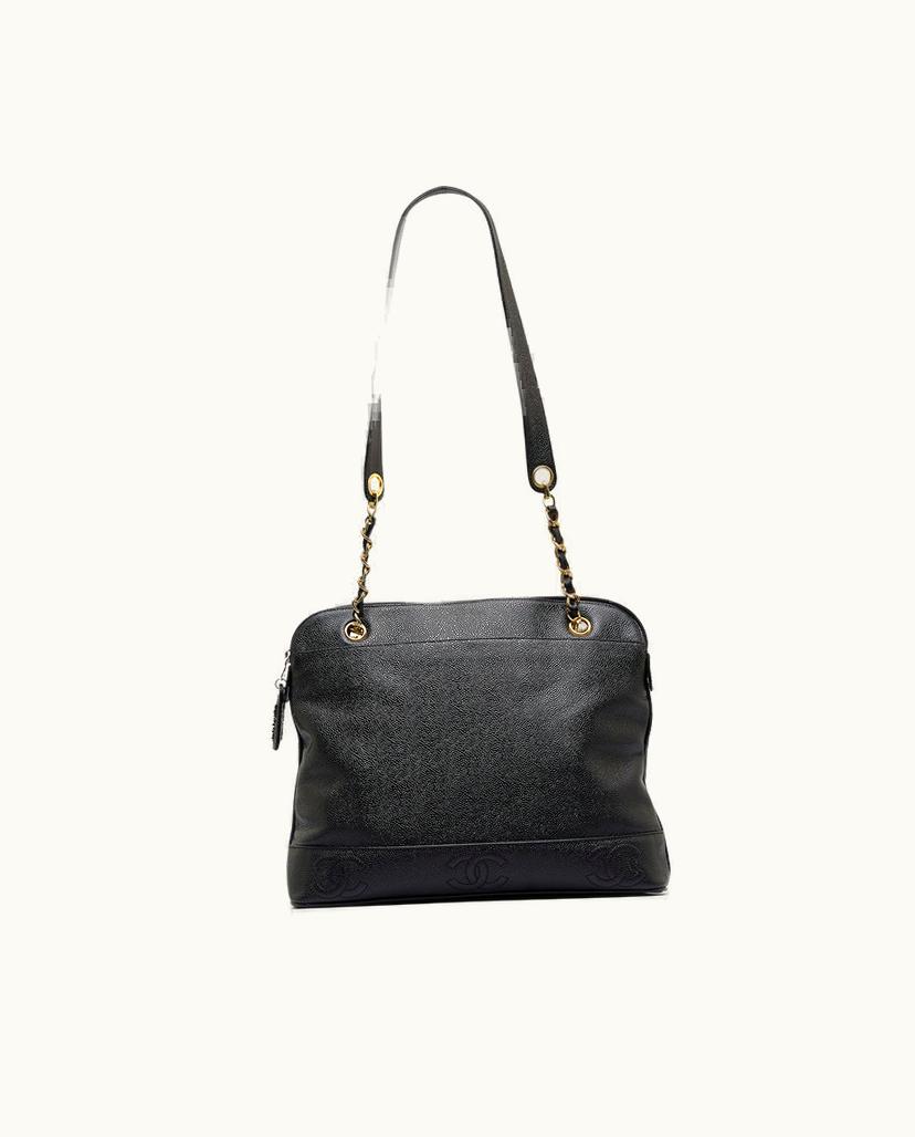 Chanel Chanel Triple CC Caviar Shoulder Bag Black