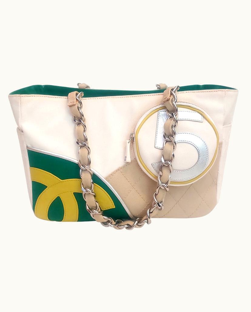 Chanel Chanel Gabrielle Lady Handbag Canvas and Leather in Beige