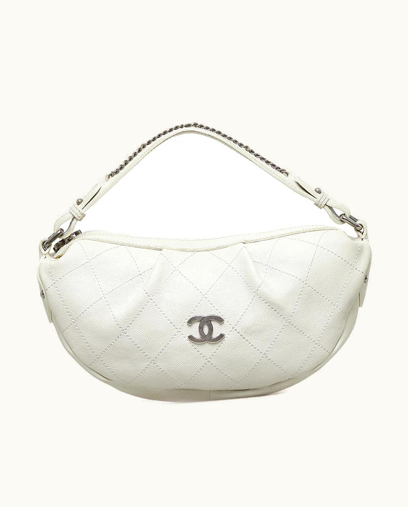 Chanel Chanel Wild Stitch Handbag Caviar Leather White