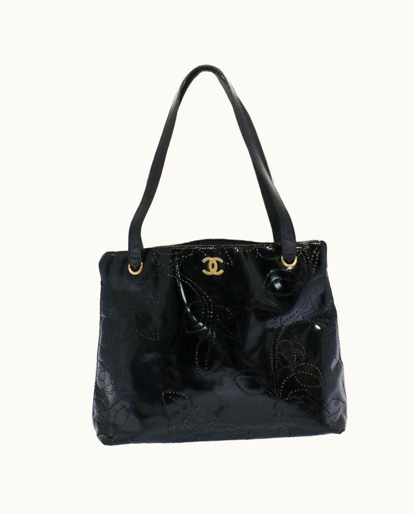 Chanel Chanel Classic Shoulder Bag Patent Leather Black