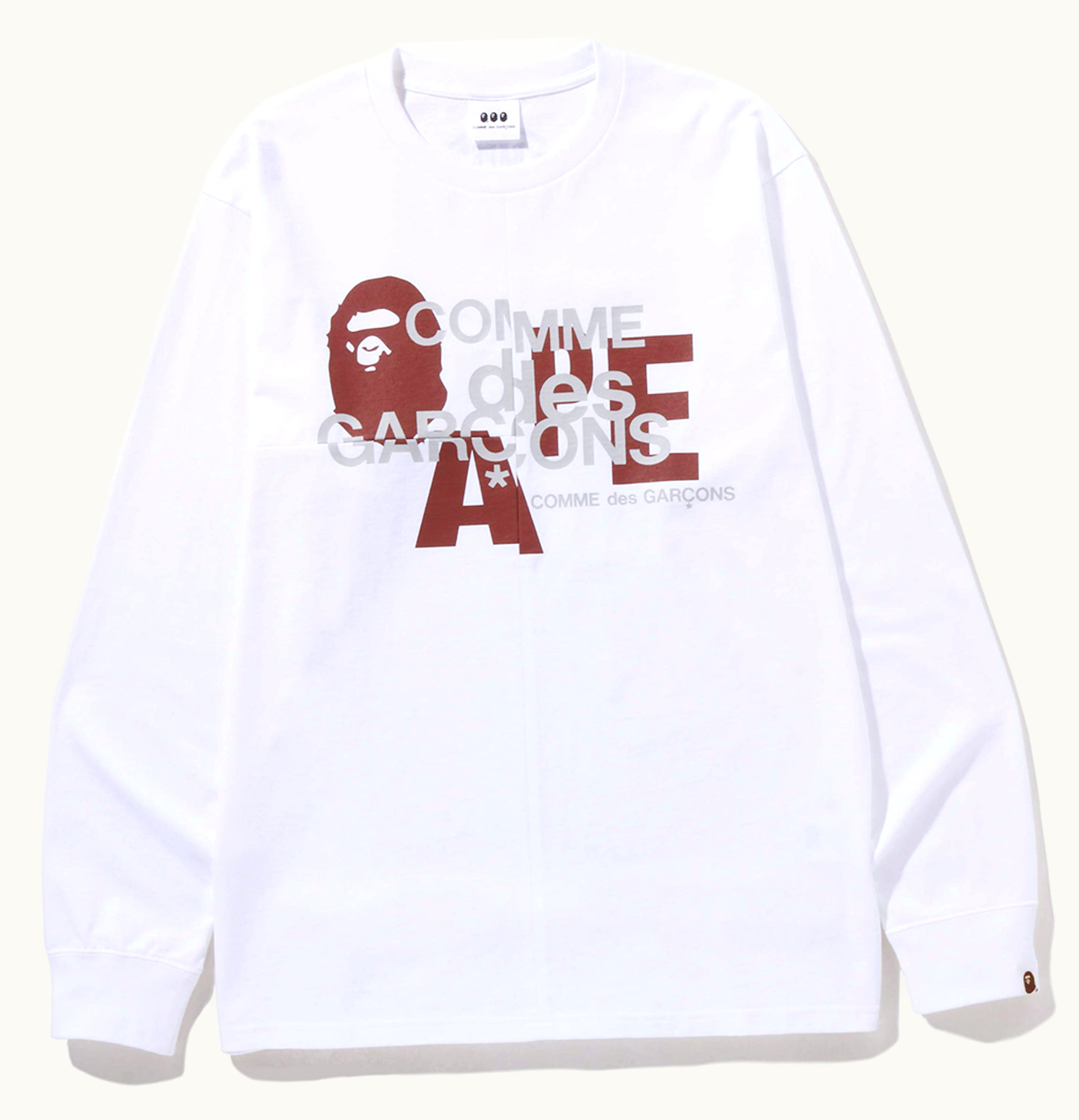BAPE BAPE x Comme des Garcons Osaka L S T Shirt White Red