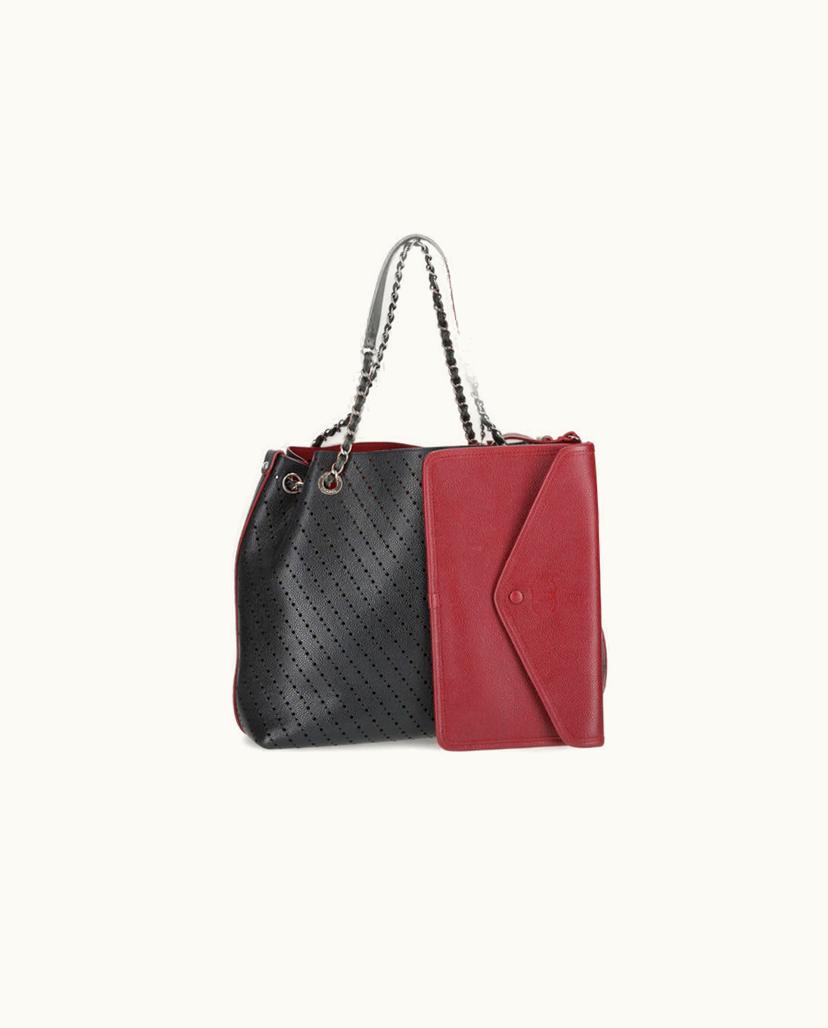 Chanel Chanel Perforated Caviar Skin Bucket Bag Black