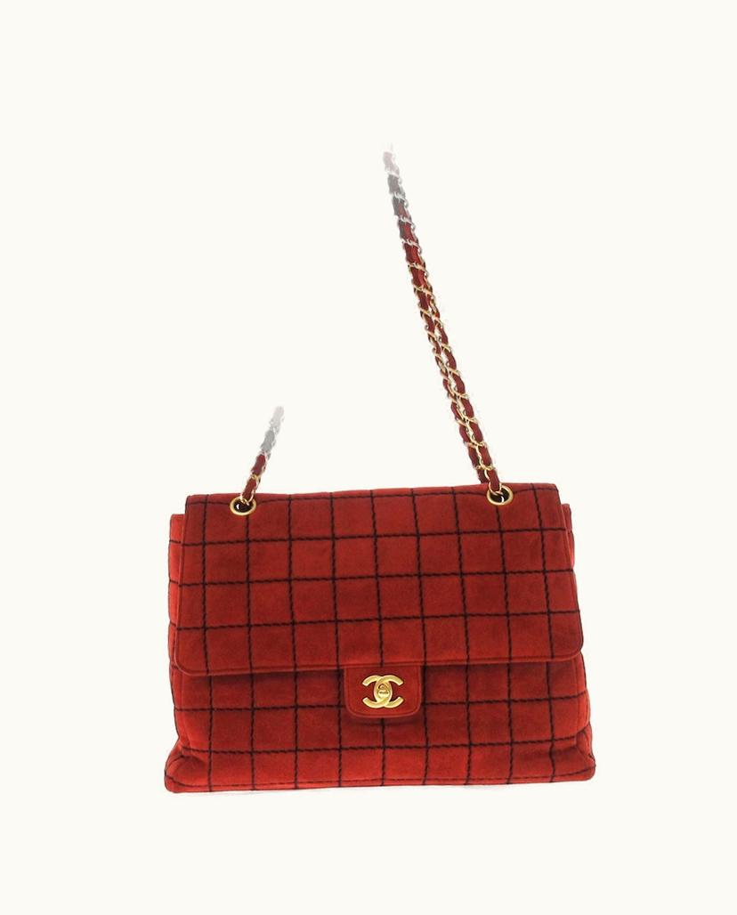 Chanel Chanel Women's Shoulder Bag Suede In Red