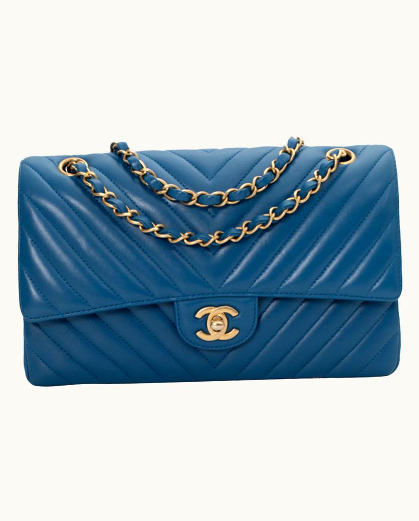 Chanel CHANEL Timeless Blue Leather Flap Bag