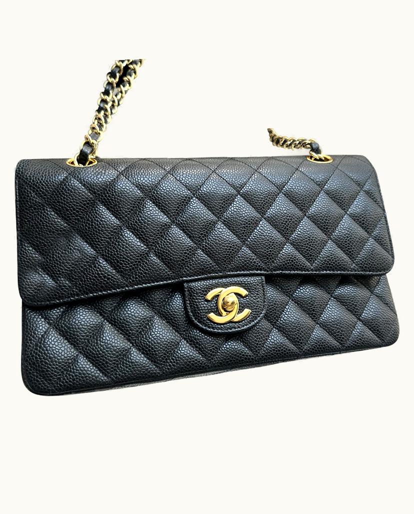 Chanel Chanel New Generation Double Flap Bag Caviar Leather Black