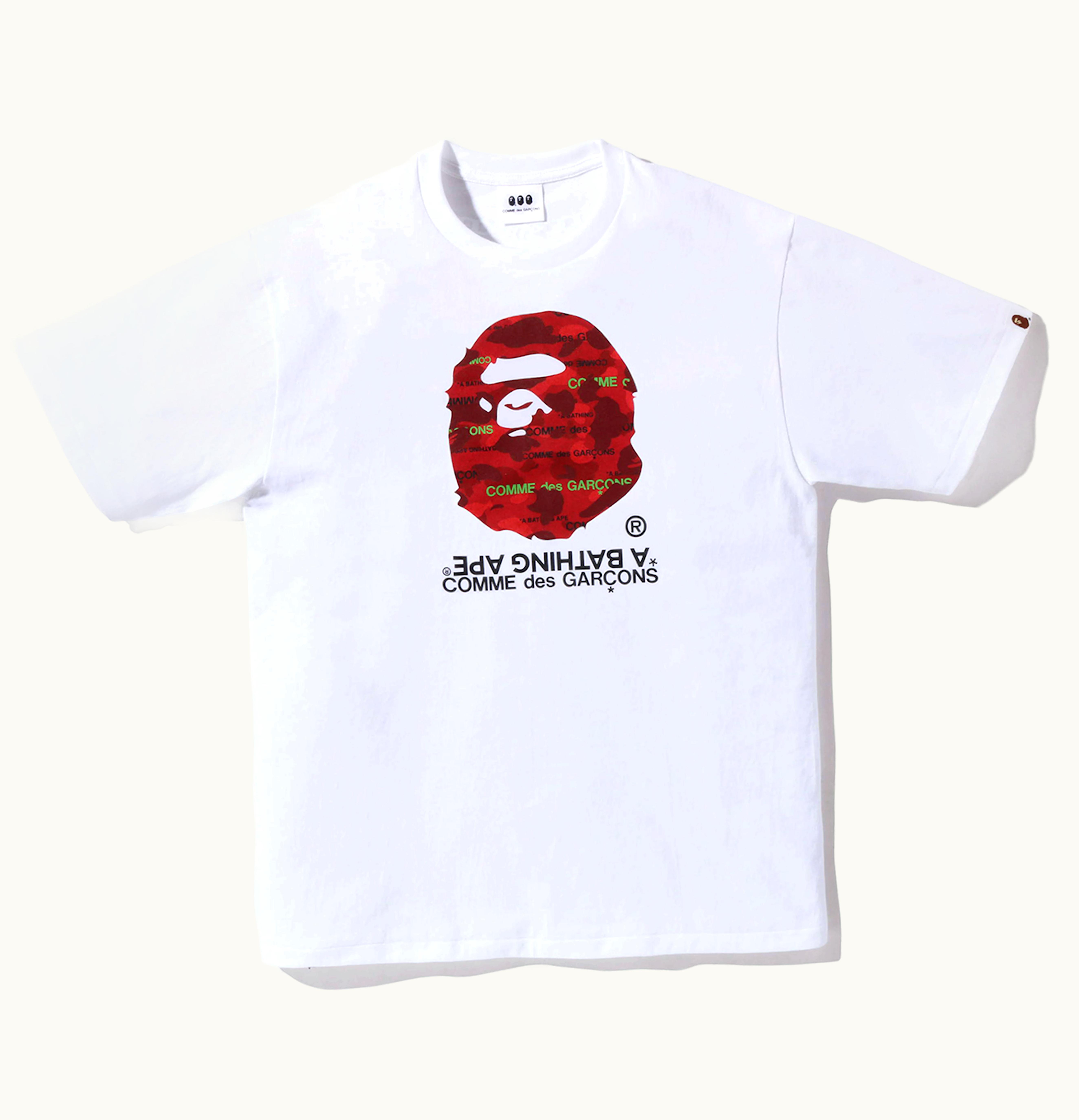 BAPE BAPE x Comme des Garcons Osaka T Shirt White Red