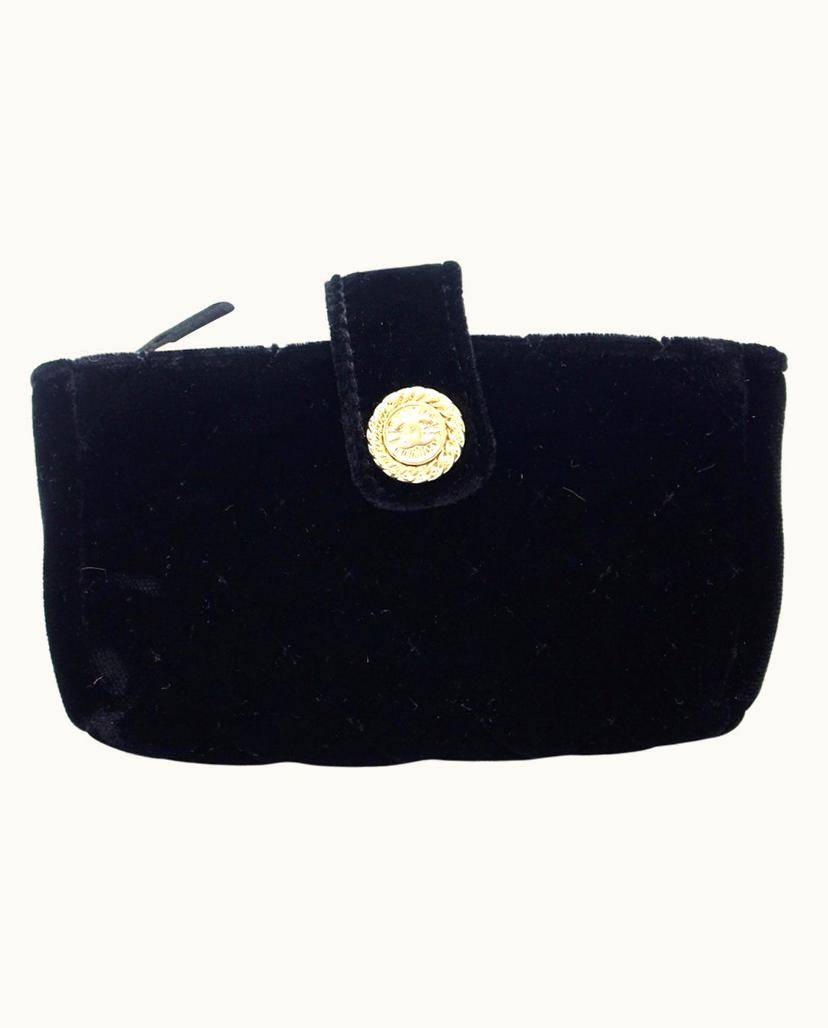 Chanel Chanel Pochette Clutch Bag In Black Velvet