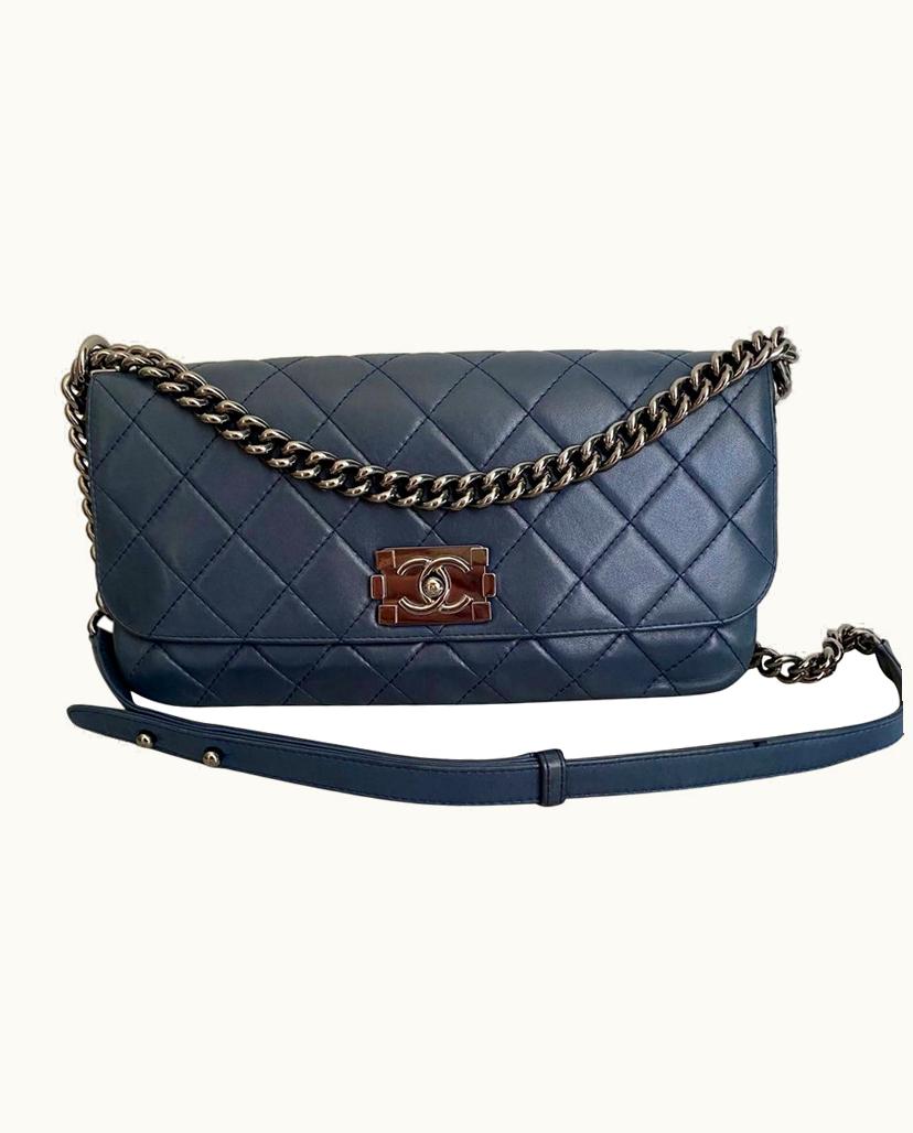 Chanel Chanel Classic Mix Boy Bag Crossbody/Shoulder Bag Blue