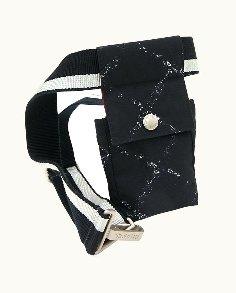 Chanel Chanel Travel Line Fanny Pack and Clutch Bag Canvas In Black