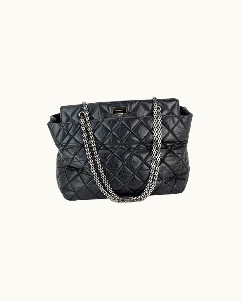 Chanel Chanel Reissue Aged Calfskin Tote Bag Medium Black