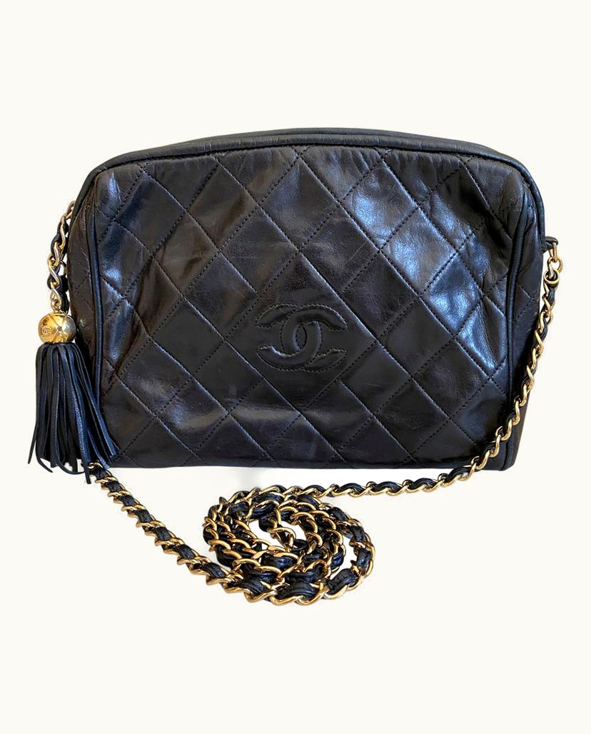 Chanel Chanel Classic Pendant Shoulder Bag Leather In Black
