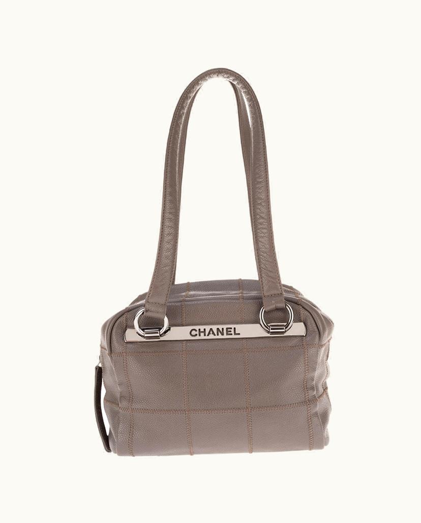 Chanel Chanel Cube Handbag Leather Grey