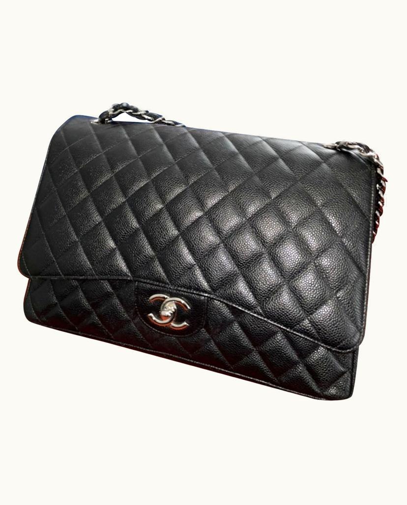 Chanel Chanel Classic Flap Bag Caviar Leather In Black