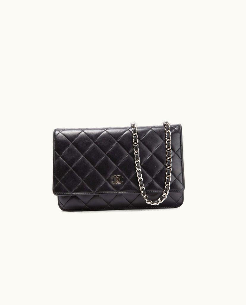 Chanel Chanel Women's Timeless Wallet On Chain Leather In Black